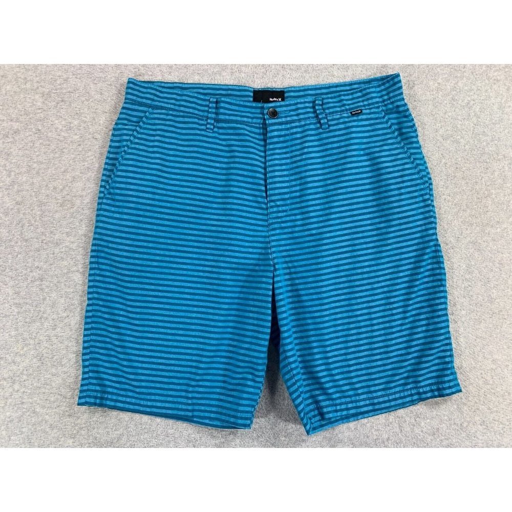 Hurley Cotton Blend Casual Shorts (Men's Size‎ 36) Blue